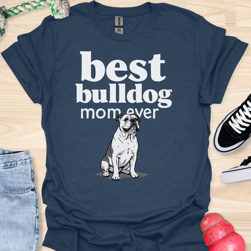 Best bulldog mom ever - V7 - Elegant Pattern T-Shirt